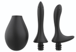 Черный анальный душ Nexus Anal Douche Set с 2 сменными насадками (Цвет: черный)