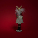 Сувенир Олень девочка (полирезин), H21x7,5x5см, коричневый