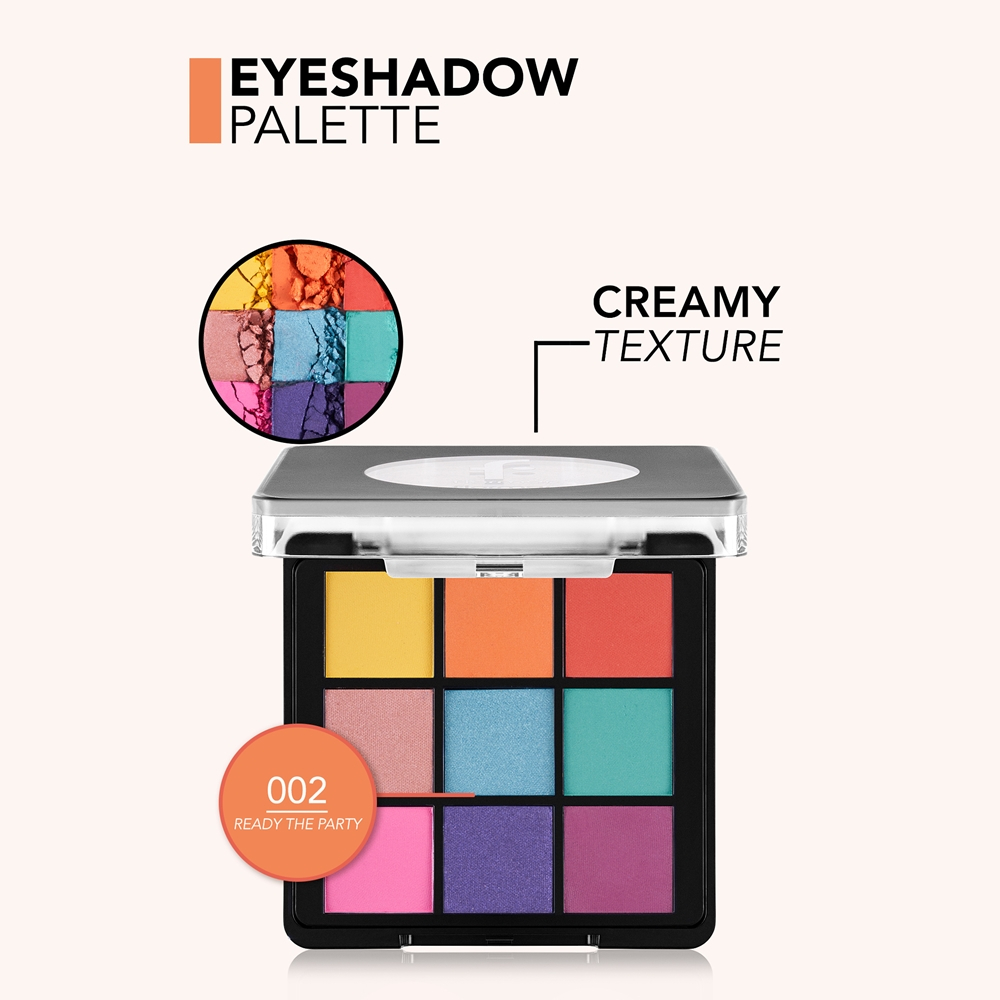 flormar Eyeshadow Palette - Палетка теней для век: палетка сеней до повек оттенок 002 Ready the Party, 9 g