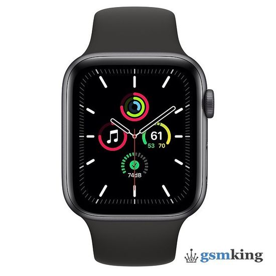 Apple Watch SE 2020 GPS 44mm Aluminum Case with Sport Band Black MYDT2LL/A