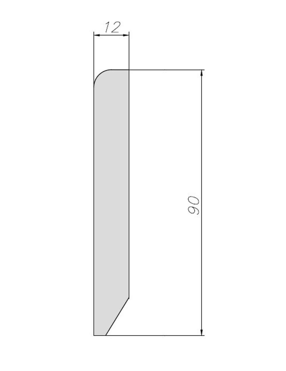 Плинтус под покраску Pro Design Nova матовая эмаль, 2800x12x90 мм
