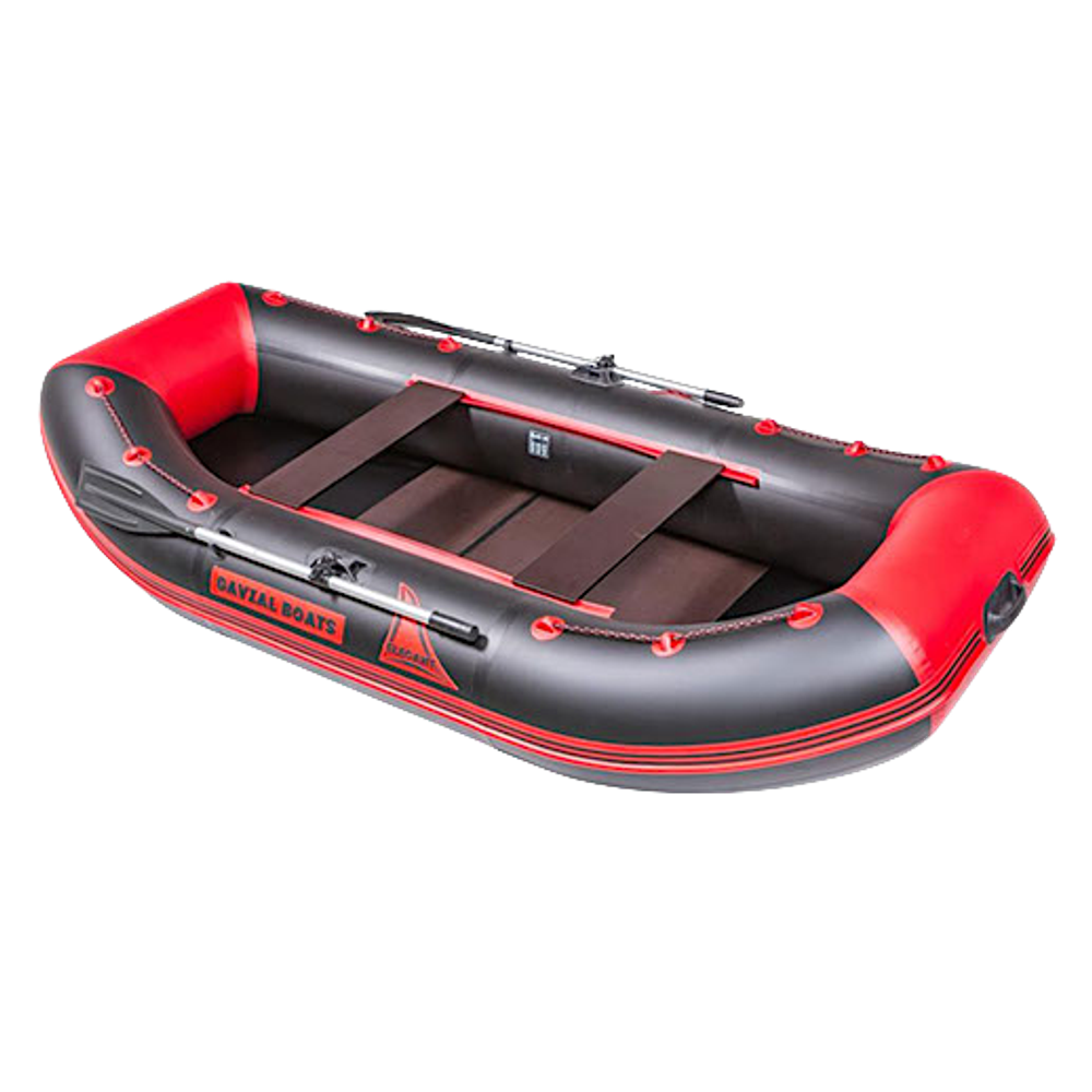 Лодка ПВХ Pelican Гавиал Гребная 300 Elegant + слань Черный / Красный