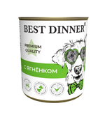 Best Dinner 340г конс. Premium Влажный корм для щенков и юниоров Ягненок