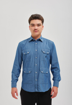 Рубашка мужская Denim LIGHT BLUE