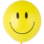 Шар латексный 61см Улыбка (Желтый)
