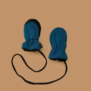 Утепленные варежки (темная бирюза)