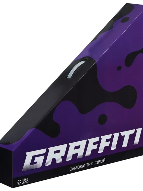 Самокат трюковый GRAFFITI, колёса PU/пластик 100 мм, ABEC 9, жёсткость 85А
