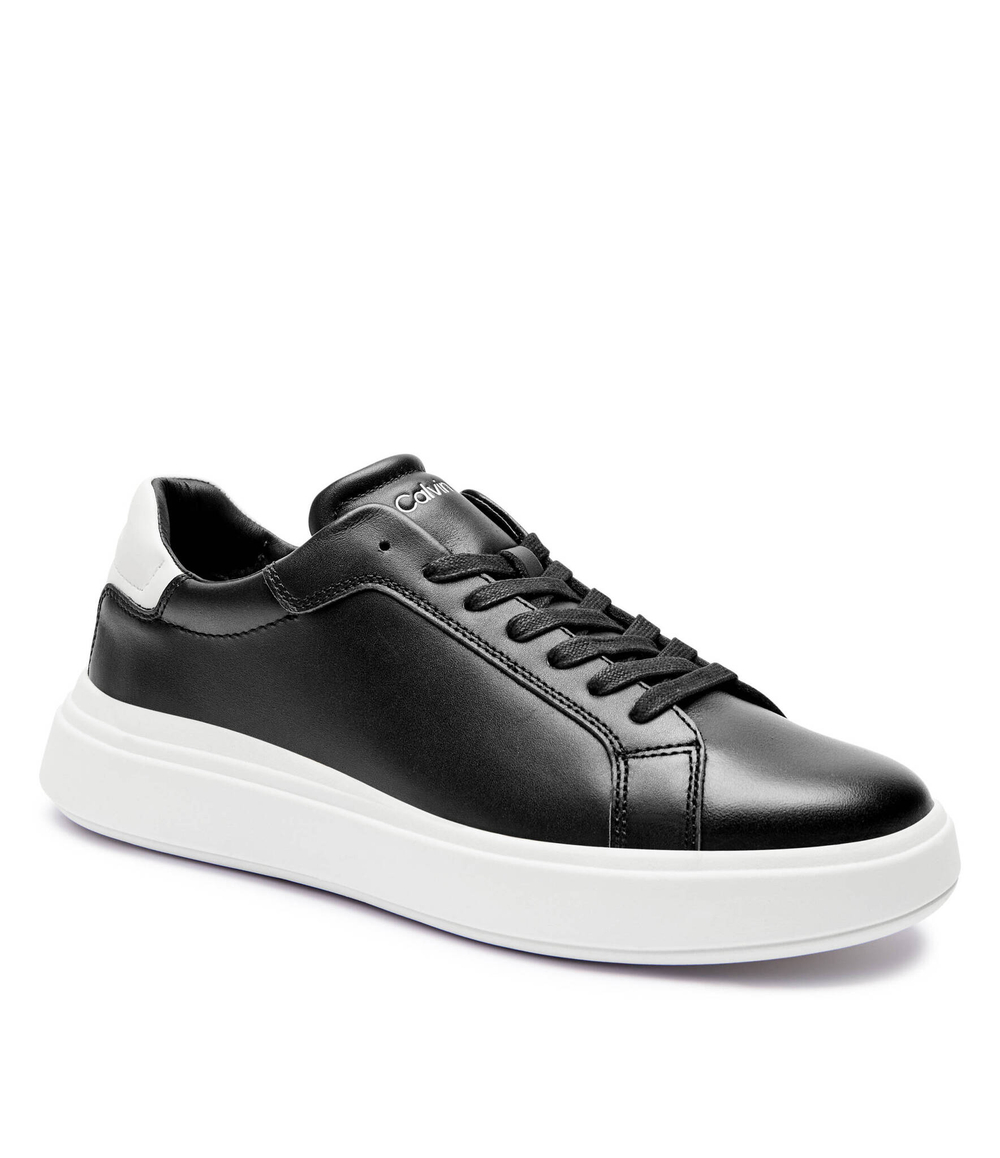 Кожаные кроссовки Calvin Klein - черный(HM0HM01016)