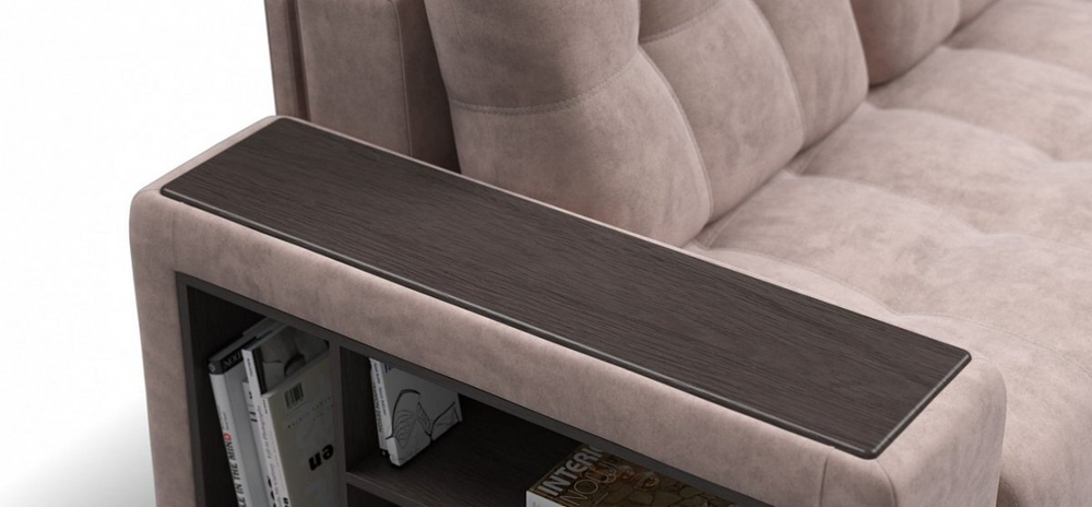 Угловой диван BOSS 3.0 XL Велюр Royal пион