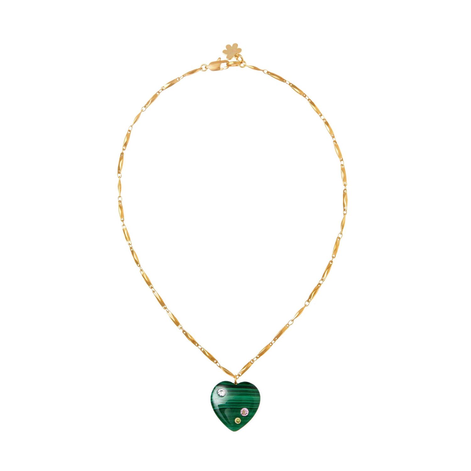 Колье Heart To Heart Necklace - Malachite