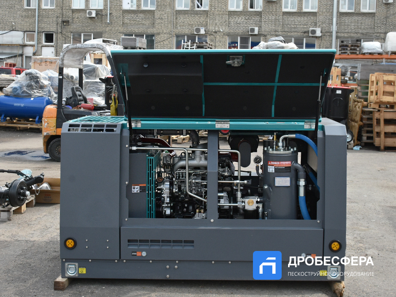 Дизельный компрессор MB190D + АС MasterBlast передвижной
