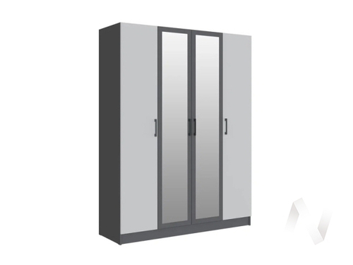 Шкаф 1600 Спальня Вегас (графит серый/камень серый)