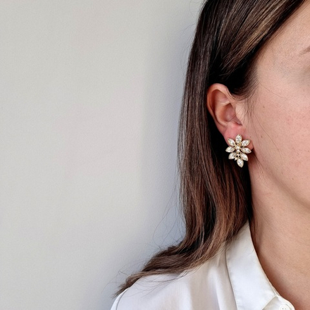 Серьги с кристаллами Monet