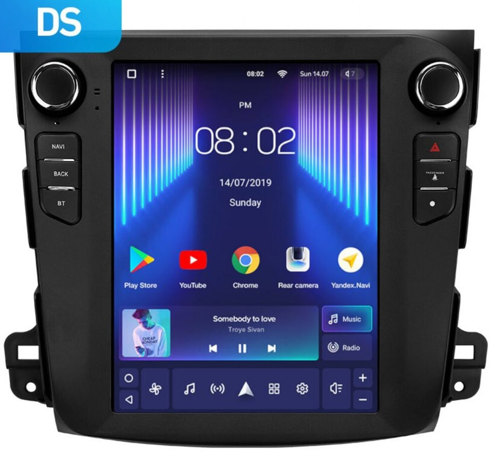 Магнитола для Mitsubishi Outlander 2/XL 2005-2012 (Rockford) - Teyes TPRO 2 экран 9.7" в стиле "Тесла" на Android 10, 4G SIM-слот