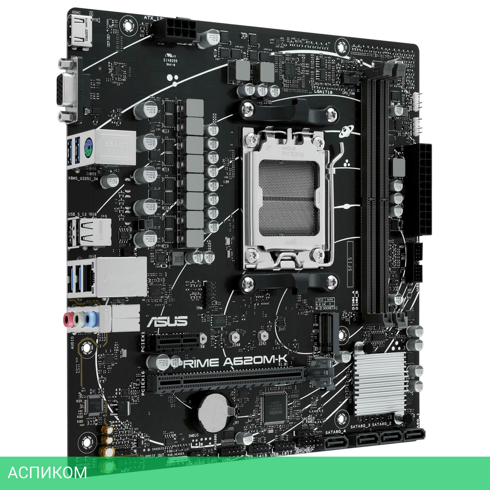 Материнская плата ASUS Prime A620M-K (90MB1F40-M0EAY0)