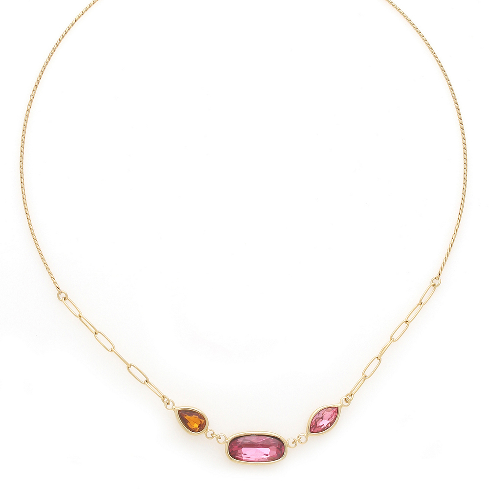 Колье Franck Herval, Emy, с кристаллами, FH26.1-15-64500 (розовый)