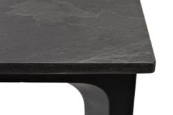 "Малага" обеденный стол из HPL 90х90см, цвет "серый гранит", каркас черный