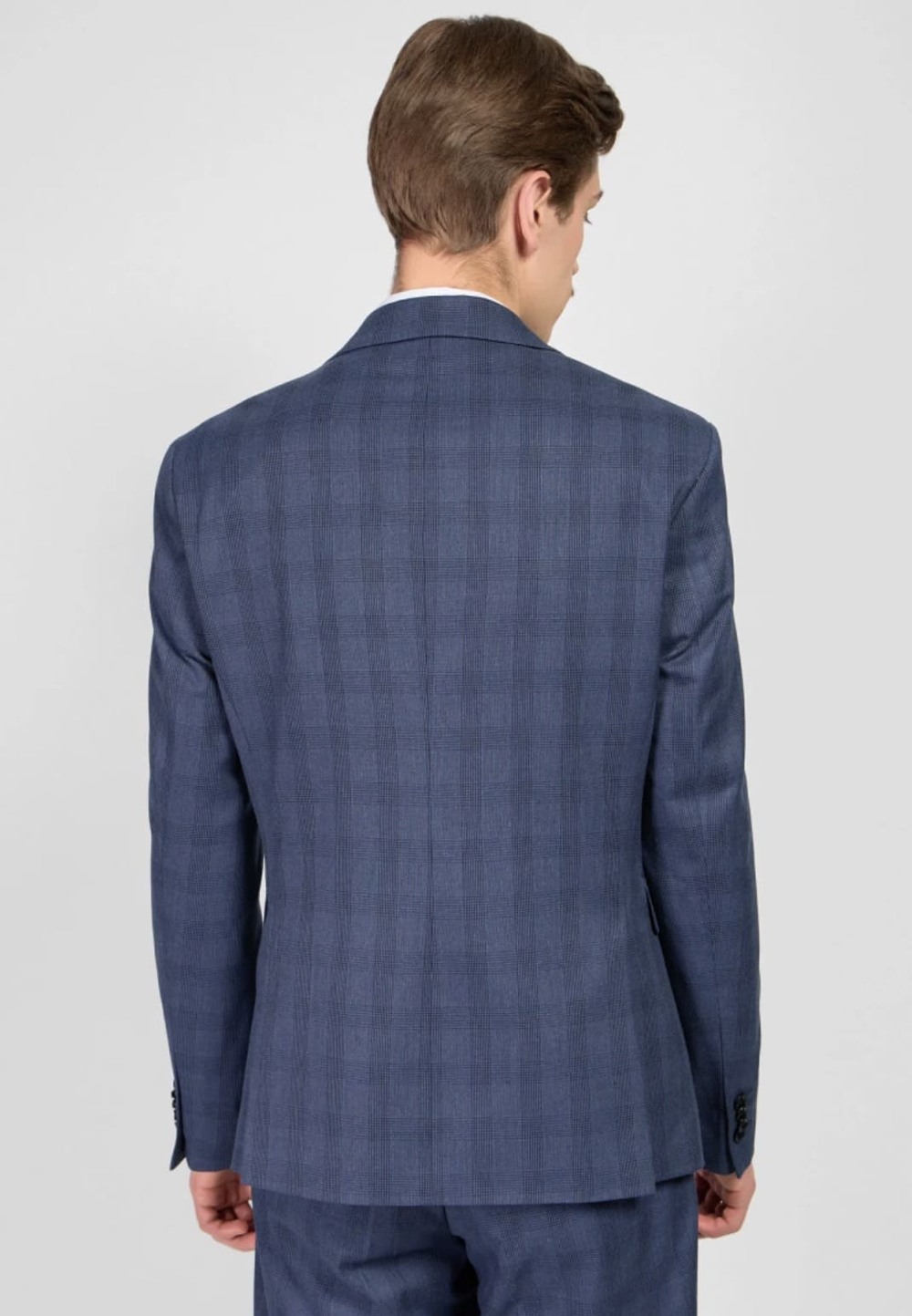 Мужской костюм в клетку (синий) А42
