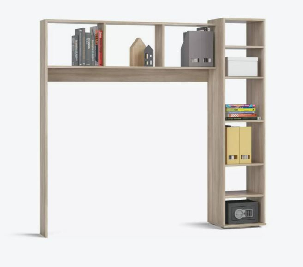 Шкаф навесной Люкс Сонома+Белый снег (последний экземпляр)