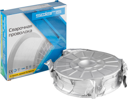 Проволока сварочная FLUX E71T-GS ф1,0мм (сварка без газа) (катушка 5кг) SOLARIS