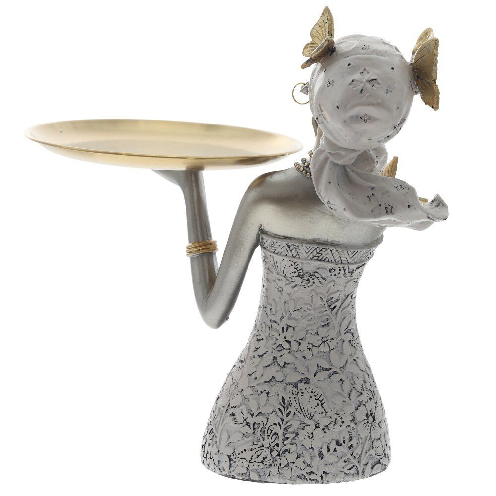 GAEM Фигурка декоративная "Африканка" с подносом, L25 W27 H27,5 см