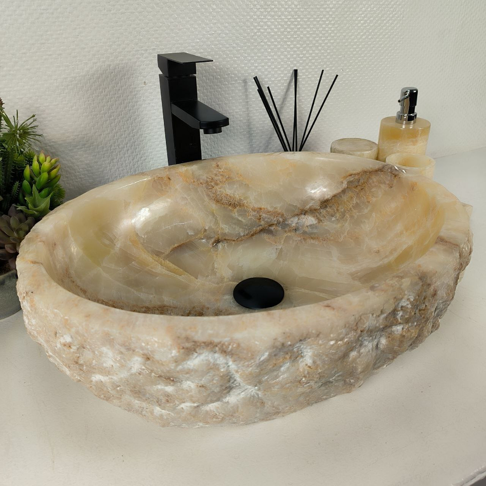 Раковина из оникса Erozy Yellow EO-64544 51*42*15 0159