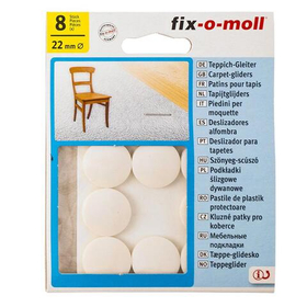 Пункт fix-o-moll пластмассовый самоклеящийся d22мм светло-серый (8 шт) 246100