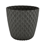 Горшок для цветов InGreen Wave с дренажной сеткой и поддоном 4,7л D205мм, горький шоколад