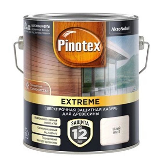 Лазурь с эффектом самоочистки для защиты древесины до 12 лет Pinotex Пинотекс Extreme калужница 2,5л
