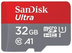 Карта памяти SanDisk Ultra microSDHC Class 10 UHS Class 1 A1 98MB/s 32GB + SD adapter (SDSQUAR-032G)