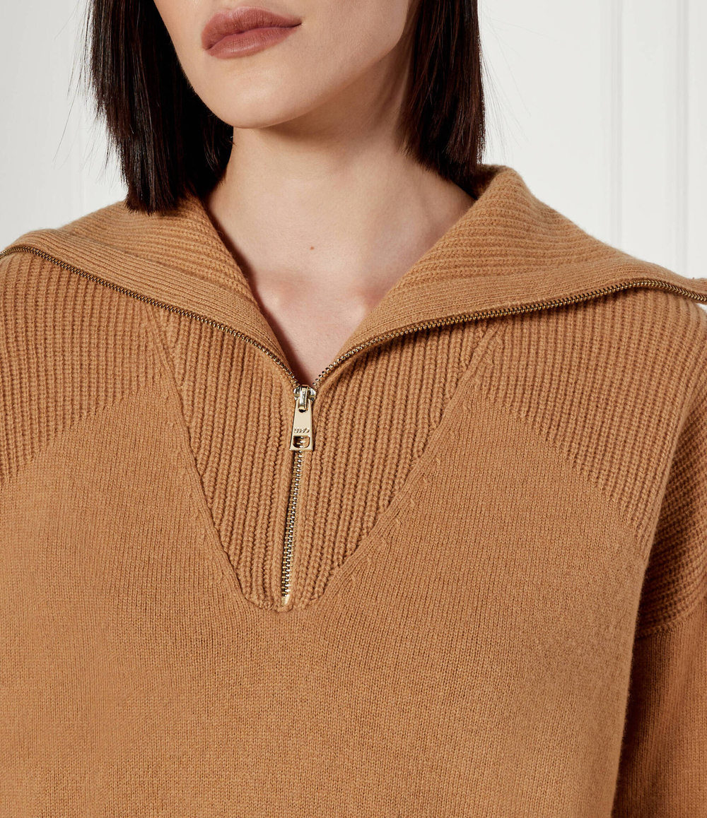 Шерстяной гольф Liu Jo - коричневый(WF4435 MS009)