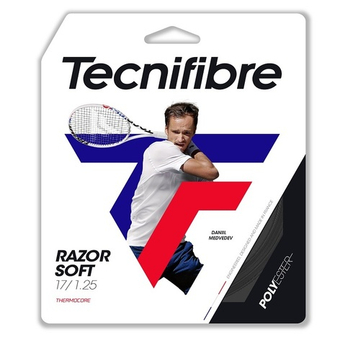 Теннисные струны Tecnifibre Razor Soft (12 m) - черный