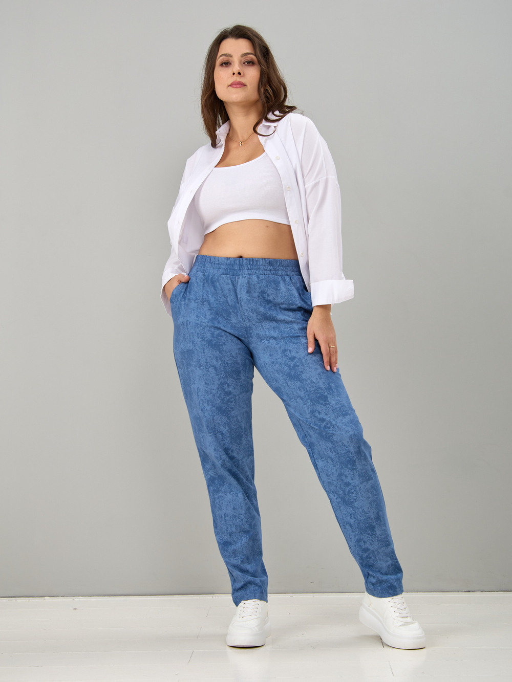 Брюки Б-18/варенка-индиго