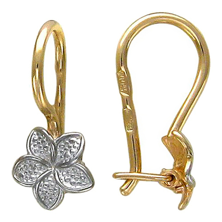 Детские серьги из жёлтого золота 585 пробы JA-S-1С035574