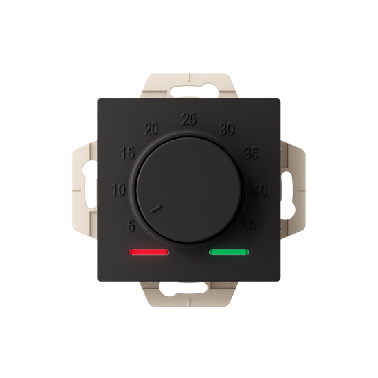 Механизм термостата AtlasDesign 10А электрон. для теплого пола с выносным датчиком +5град.C +45град.C в сборе карбон SchE ATN001035