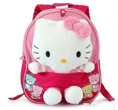 Рюкзак детский с мягкой игрушкой Hello Kitty в кармане