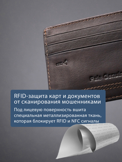 B240043R CASTANHO - Картхолдер с RFID защитой MP