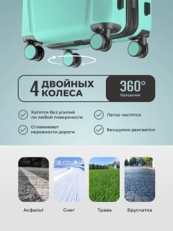 Чемодан Bonle размер L Мятный