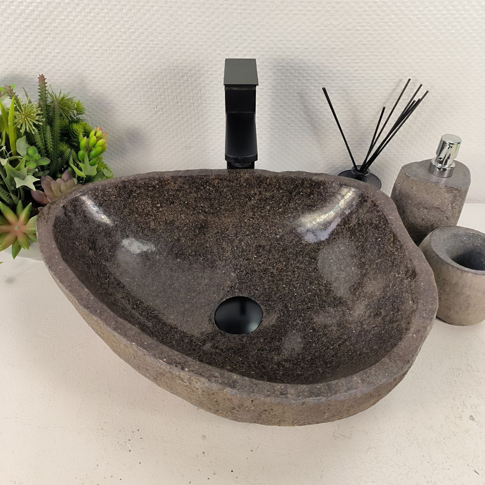 Раковина из речного камня RS-65594 49*38*15 0865