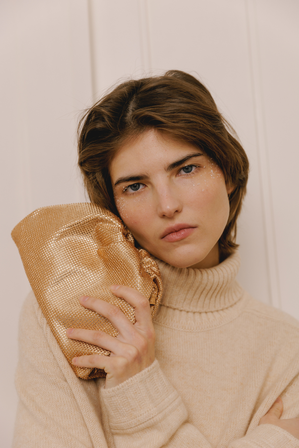 Clutch DIAMOND rose gold color