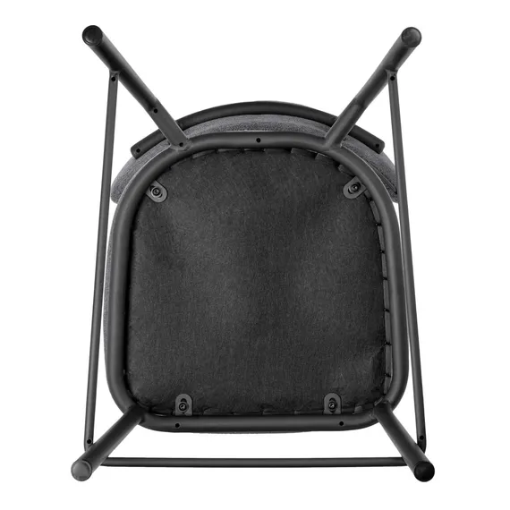 Полубарный стул Arvo 65 см, серый шенилл с черными ножками