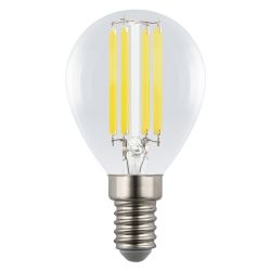 LED-G45-4W-3000K-E14-CL GLY01TR Лампа светодиодная. Форма шар. прозрачная. Серия Яркая A++. Теплый белый свет 3000K. Картон. ТМ Uniel