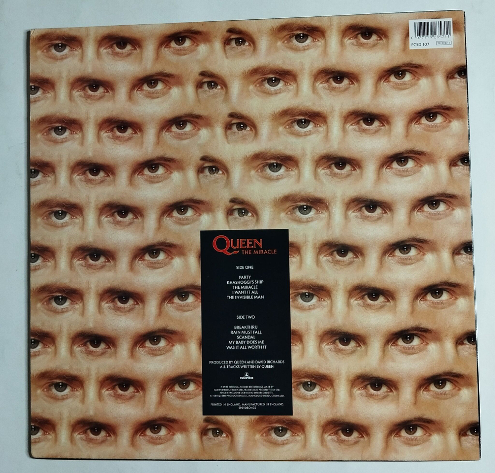 Винтажная виниловая пластинка LP Queen The Miracle (UK 1989) NM