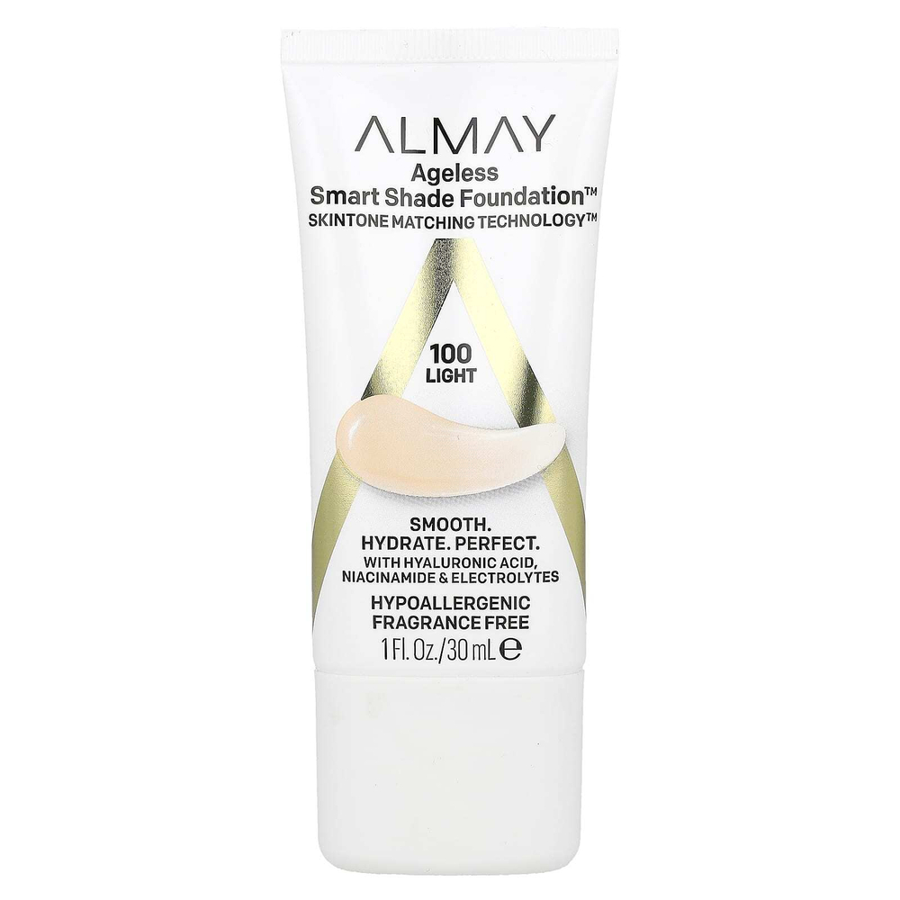 Almay, тональный крем Ageless Smart Shade, 100 светлый, 30 мл (1 жидк. унция)