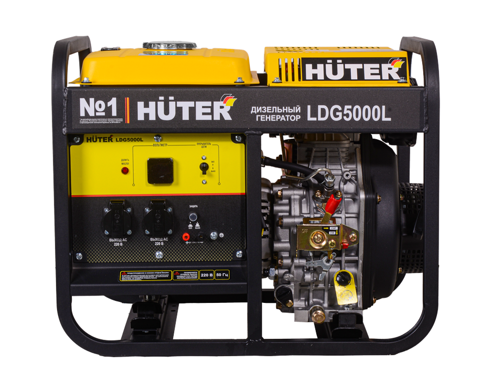 Электрогенератор дизельный LDG 5000L Huter