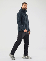 Мужская куртка-виндстоппер софтшелл на флисе БР 221/21870-1_201 Темно-синий