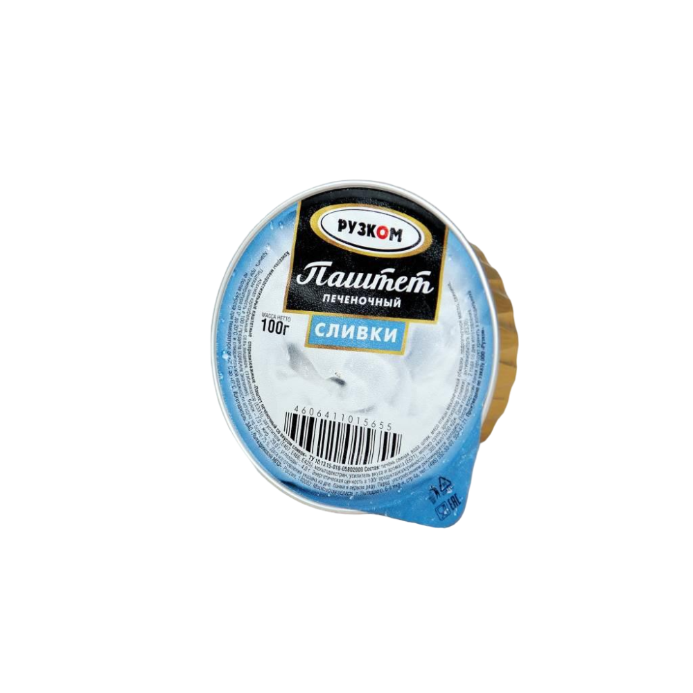 Паштет печеночный сливки Рузком 100 гр
