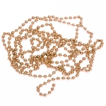 Бусы на елку 2,7м «Шарик» d-6мм, шампань (pvc коробка)