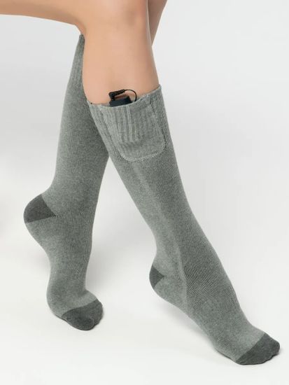 Носки с подогревом RedLaika RL-N-02 (Akk) с аккумуляторами, серые до 4 часов (2600 mAh)