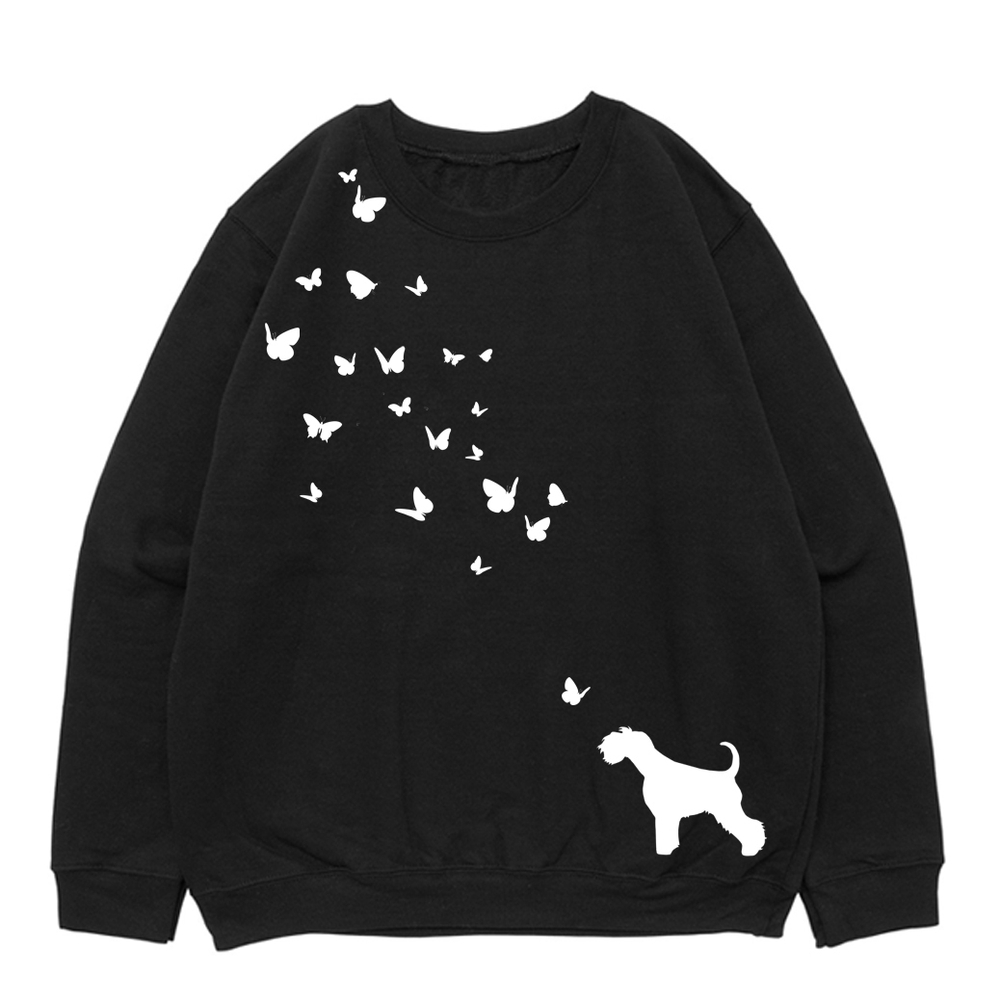 Свитшот "Шнауцер и бабочки"